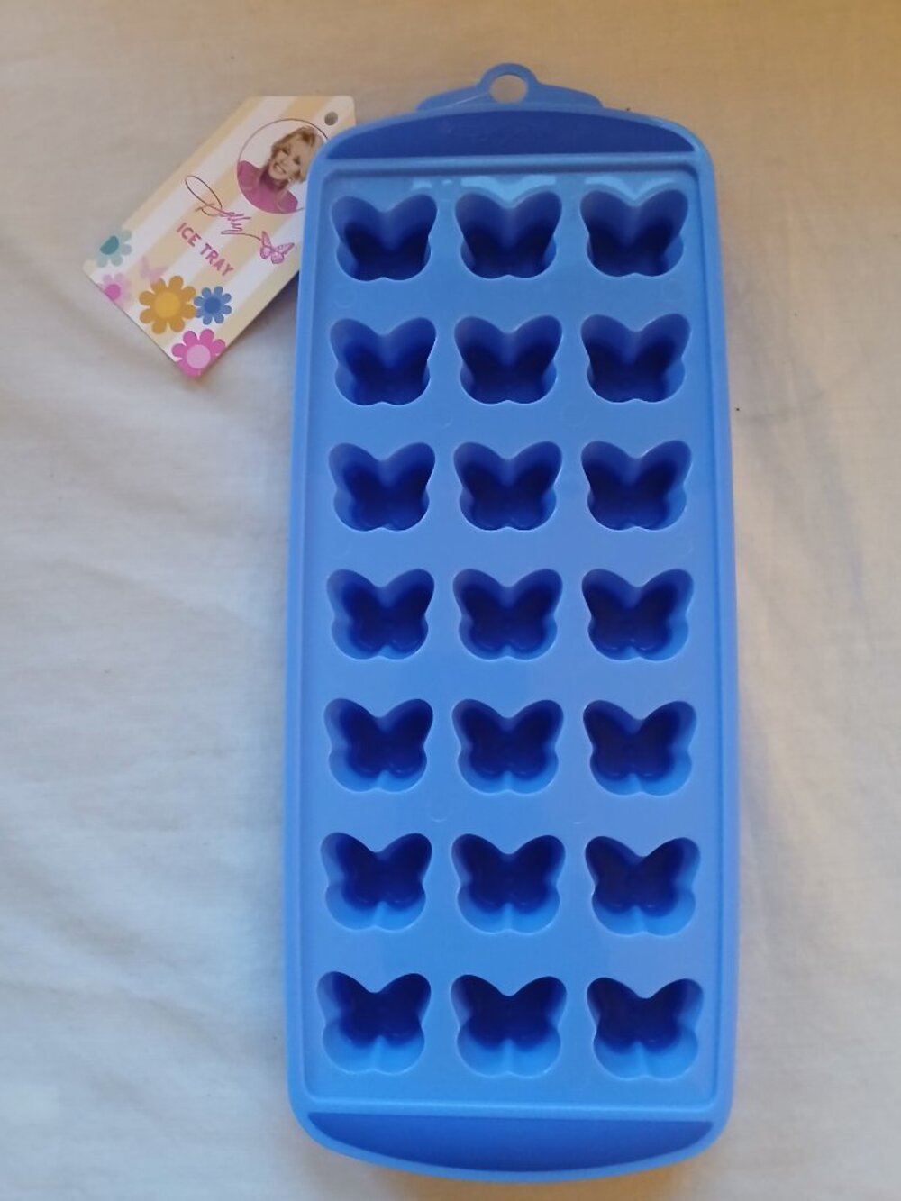 Dolly Parton Blue Butterfly Ice Cube Tray  - 21 Cube Tray